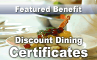 Discount Dining Certificates